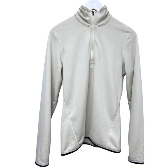Ralph Lauren RLX Fleece Pullover Medium S/M Womens Cream 1/4 Zip Mock Neck Sport - Picture 5 of 14